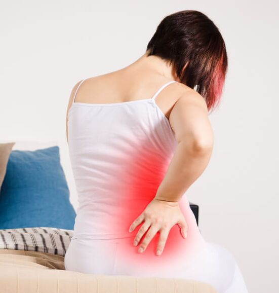 Sintomas de osteocondrose lombar
